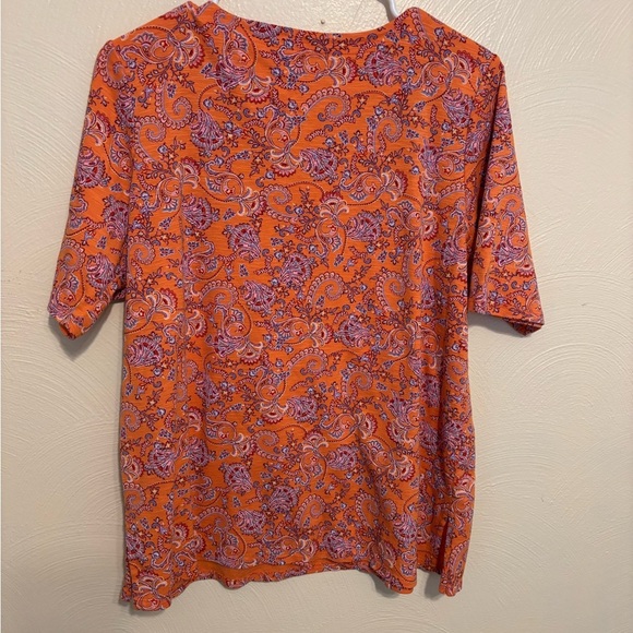 J.Jill Pima Slub Scoop Neck Print Tee – Petite Large - Picture 7 of 7